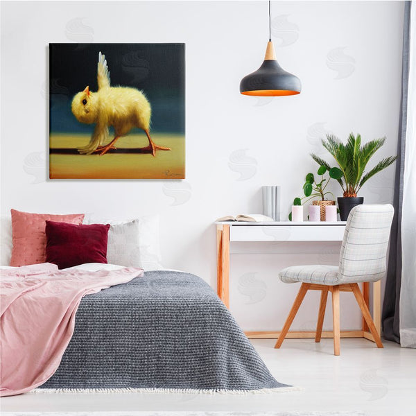 Stupell Industries Lucia Heffernan | Yoga Chicks Triangle Pose Funny Farm Animal Painting Wall Art