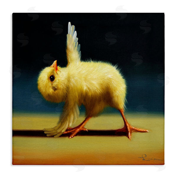 stupell industries Lucia Heffernan | Yoga Chicks Triangle Pose Funny Farm Animal Painting Wall Art