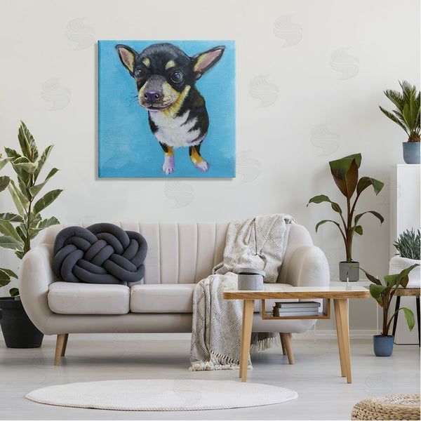 Stupell Industries Lucia Stewart | Blue Vivid Chihuahua Dog Wall Art