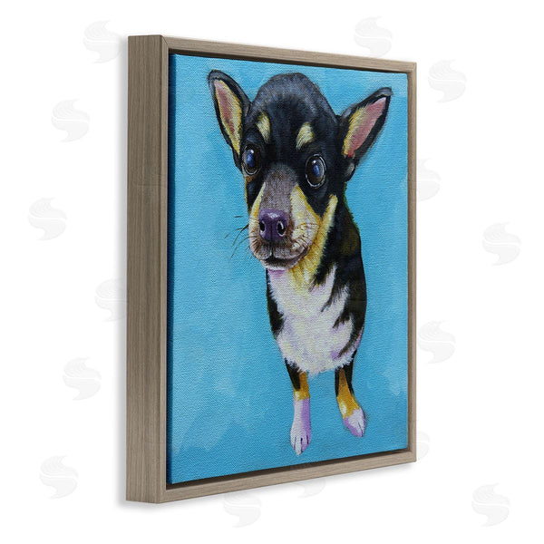 Stupell Industries Lucia Stewart | Blue Vivid Chihuahua Dog Wall Art