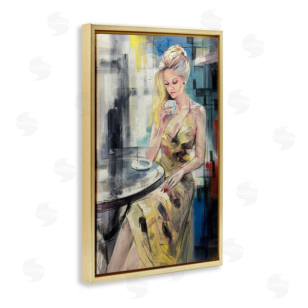 Stupell Industries Lucille Lee | Elegant Woman At Cafe