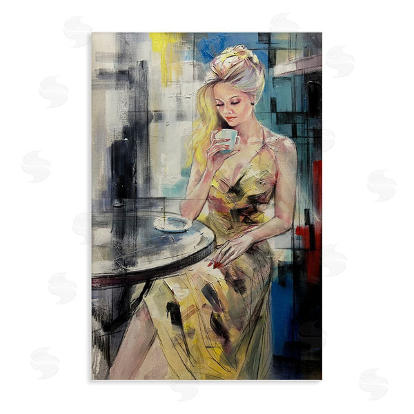 stupell industries Lucille Lee | Elegant Woman at Cafe