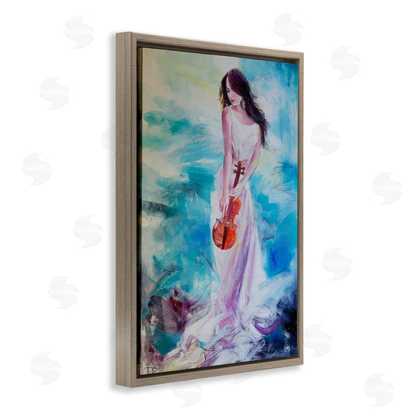 Stupell Industries Lucille Lee | Elegant Woman With Violin