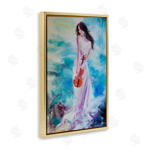 Stupell Industries Lucille Lee | Elegant Woman With Violin