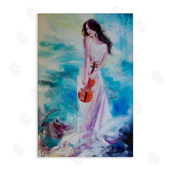 stupell industries Lucille Lee | Elegant Woman with Violin