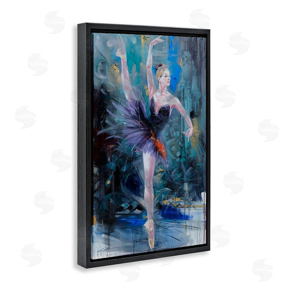 Stupell Industries Lucille Lee | Vivid Ballet Dancer On Blue
