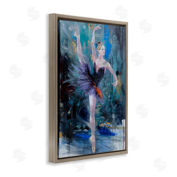 Stupell Industries Lucille Lee | Vivid Ballet Dancer On Blue