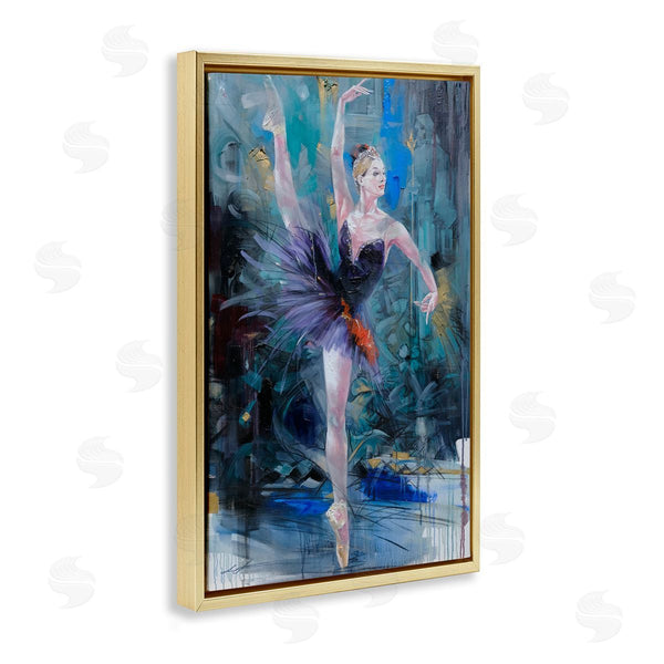 Stupell Industries Lucille Lee | Vivid Ballet Dancer On Blue