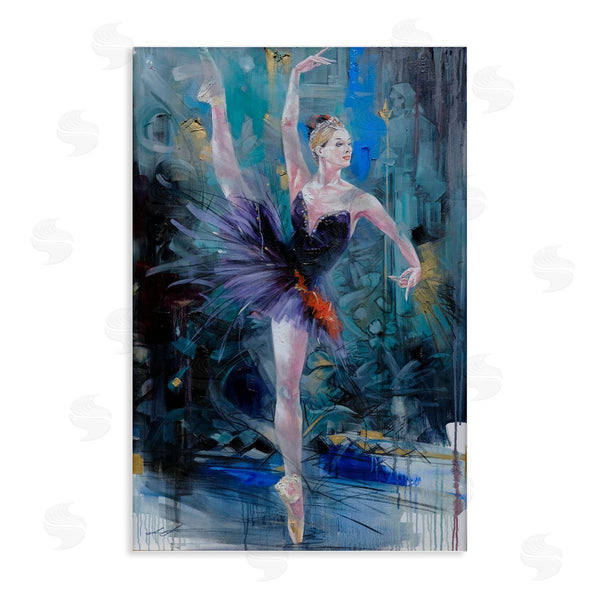 stupell industries Lucille Lee | Vivid Ballet Dancer on Blue