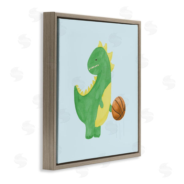 Stupell Industries Lucille Price | Baby Dino & Basketball Wall Art