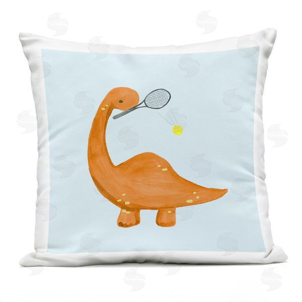 Stupell Industries Lucille Price | Baby Dino Playing Tennis Throw Pillow
