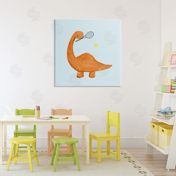 Stupell Industries Lucille Price | Baby Dino Playing Tennis Wall Art
