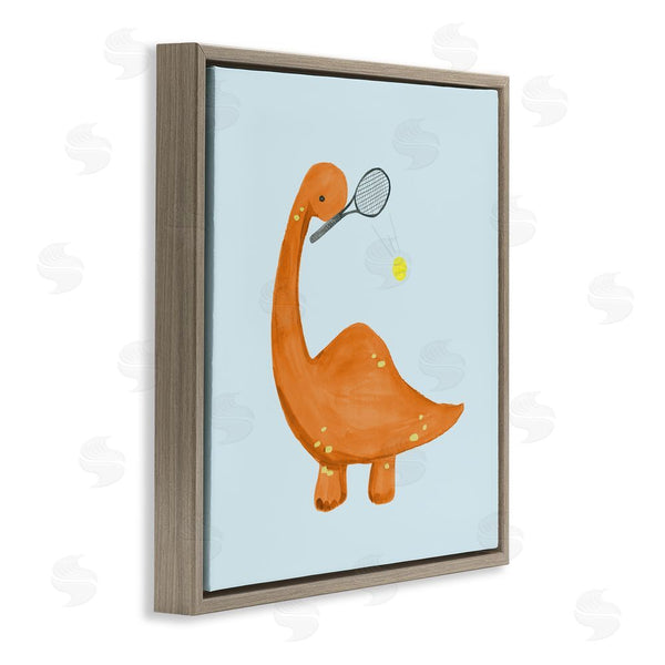Stupell Industries Lucille Price | Baby Dino Playing Tennis Wall Art