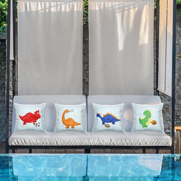 Stupell Industries Lucille Price | Baby Dinos Playing Sports Throw Pillow