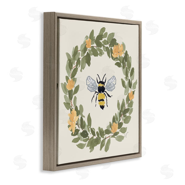 Stupell Industries Lucille Price | Bee Celebration Wreath