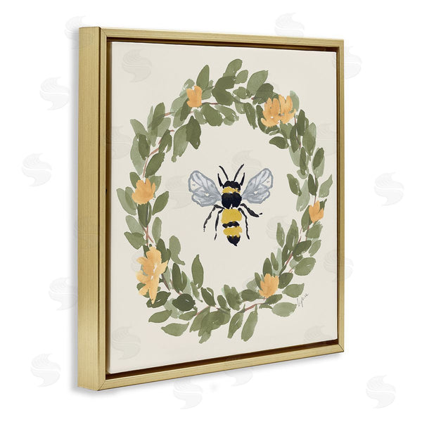 Stupell Industries Lucille Price | Bee Celebration Wreath