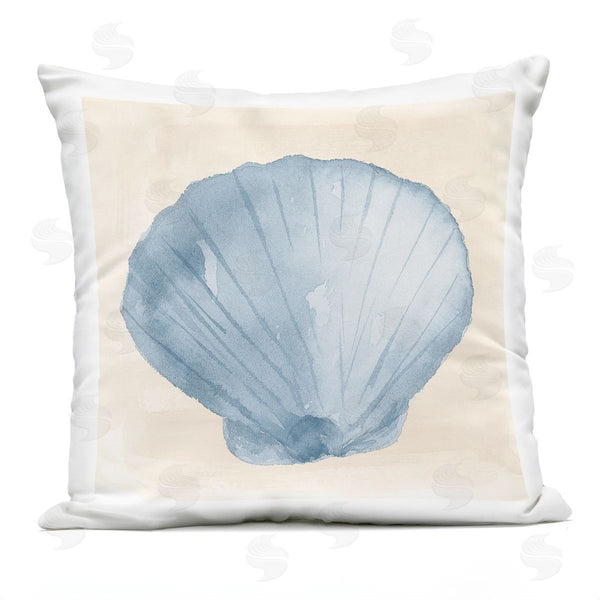 Stupell Industries Lucille Price | Beige Nautical Clam Shell Printed Throw Pillow
