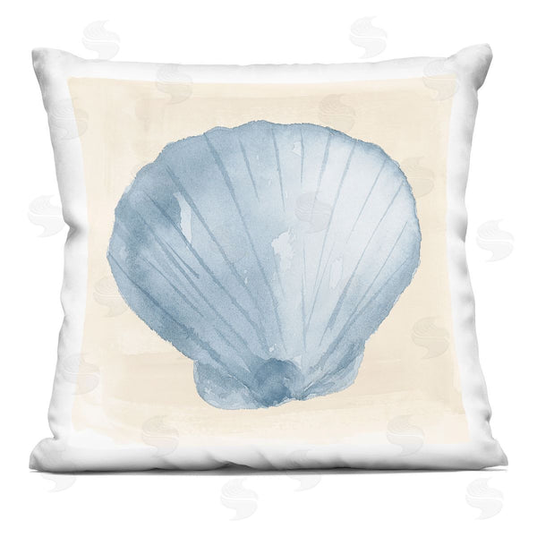 stupell industries Lucille Price | Beige Nautical Clam Shell Printed Throw Pillow