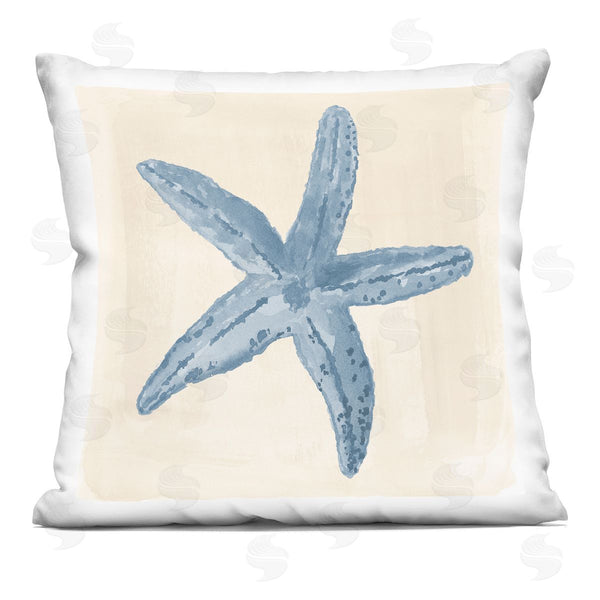stupell industries Lucille Price | Beige Starfish Beach Life Printed Throw Pillow