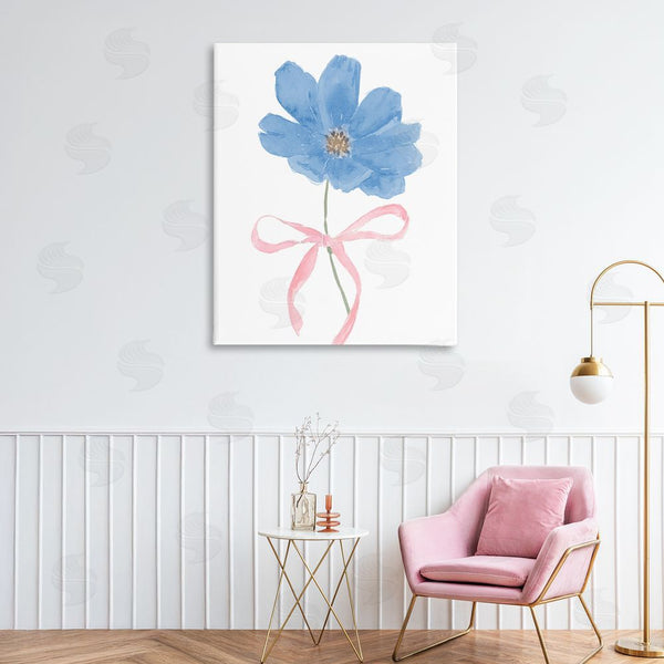 Stupell Industries Lucille Price | Blue Bow Bloom Wall Art