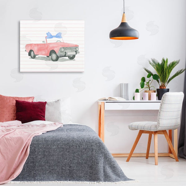 Stupell Industries Lucille Price | Blue Bow On Antique Car Wall Art