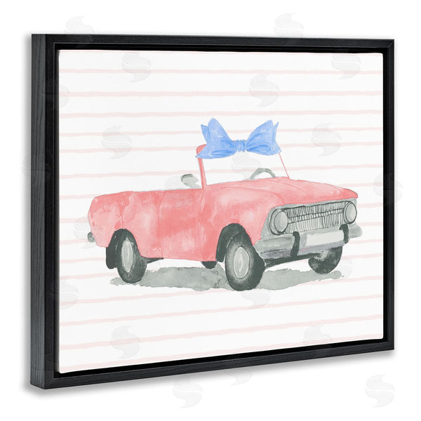Stupell Industries Lucille Price | Blue Bow On Antique Car Wall Art