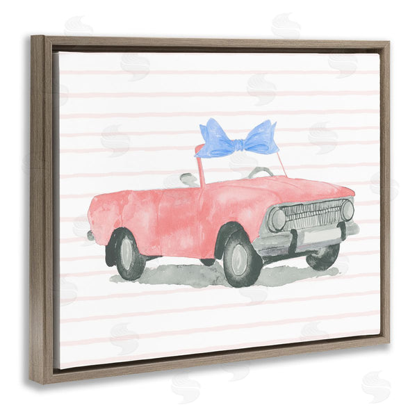 Stupell Industries Lucille Price | Blue Bow On Antique Car Wall Art