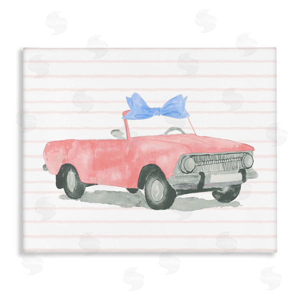 stupell industries Lucille Price | Blue Bow on Antique Car Wall Art