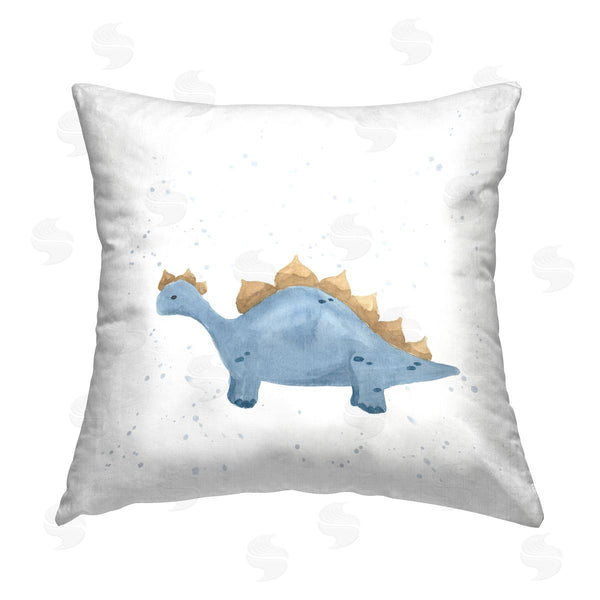 stupell industries Lucille Price | Blue Nursery Dinosaur Printed Throw Pillow