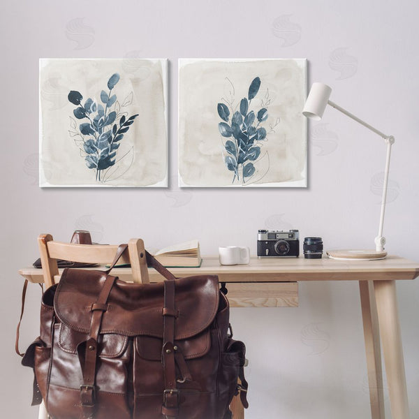 Stupell Industries Lucille Price | Blue Summer Leaves Wall Art