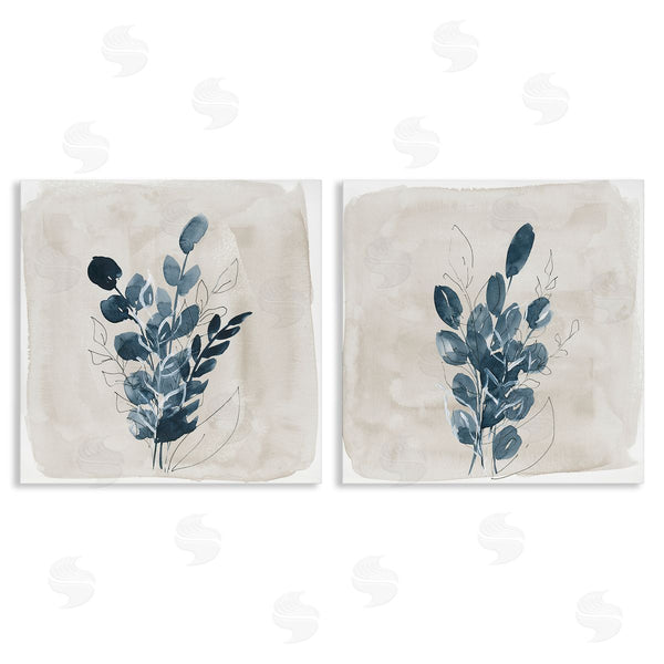 stupell industries Lucille Price | Blue Summer Leaves Wall Art
