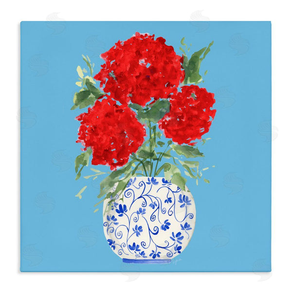 stupell industries Lucille Price | Bold Red Hydrangea Trio Wall Art