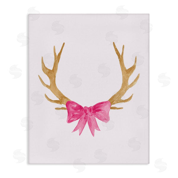 stupell industries Lucille Price | Bow On Deer Antlers Wall Art
