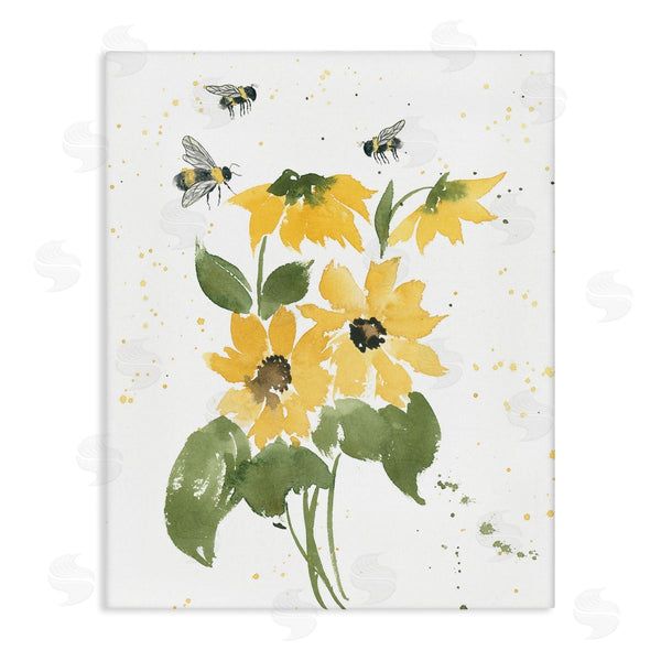 stupell industries Lucille Price | Bumble Bees and Daisies