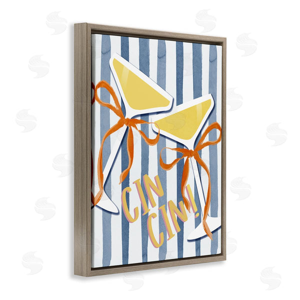 Stupell Industries Lucille Price | Cheers Drinks On Stripes