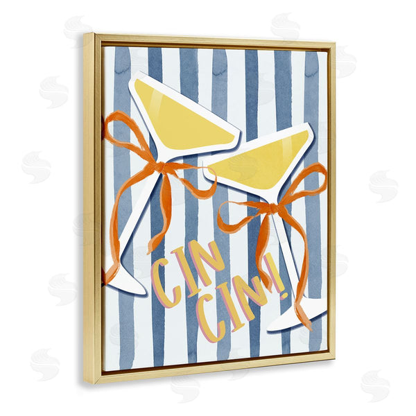 Stupell Industries Lucille Price | Cheers Drinks On Stripes