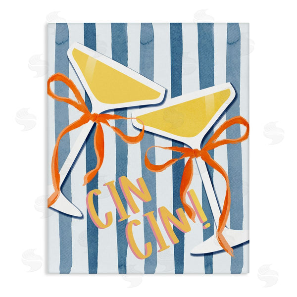 stupell industries Lucille Price | Cheers Drinks on Stripes