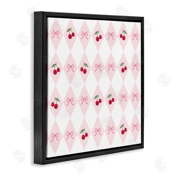 Stupell Industries Lucille Price | Cherries & Bows Argyle