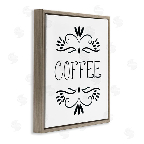 Stupell Industries Lucille Price | Coffee With Floral Emblems Wall Art