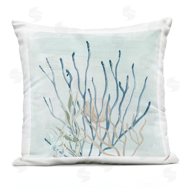 Stupell Industries Lucille Price | Coral Shells Aquatic Underwater Printed Throw Pillow