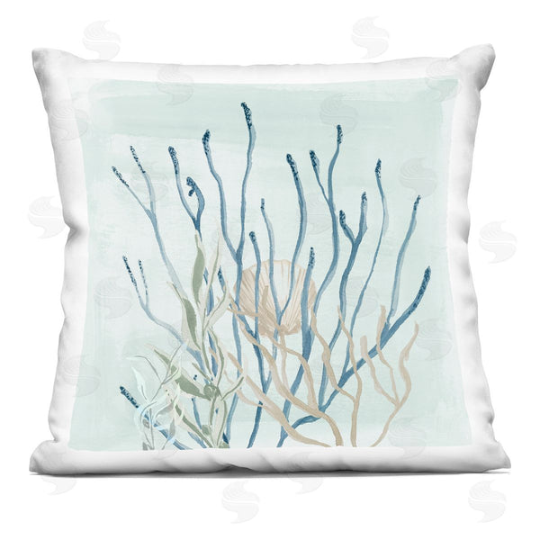 stupell industries Lucille Price | Coral Shells Aquatic Underwater Printed Throw Pillow
