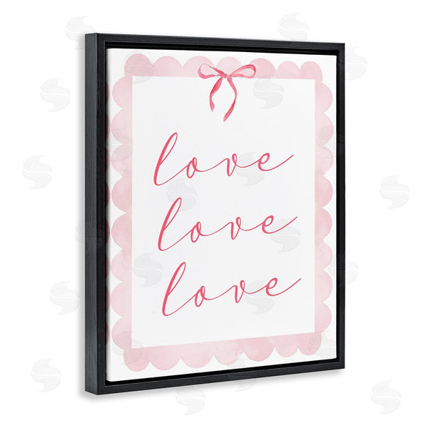 Stupell Industries Lucille Price | Cursive Love And Pink Bow Wall Art