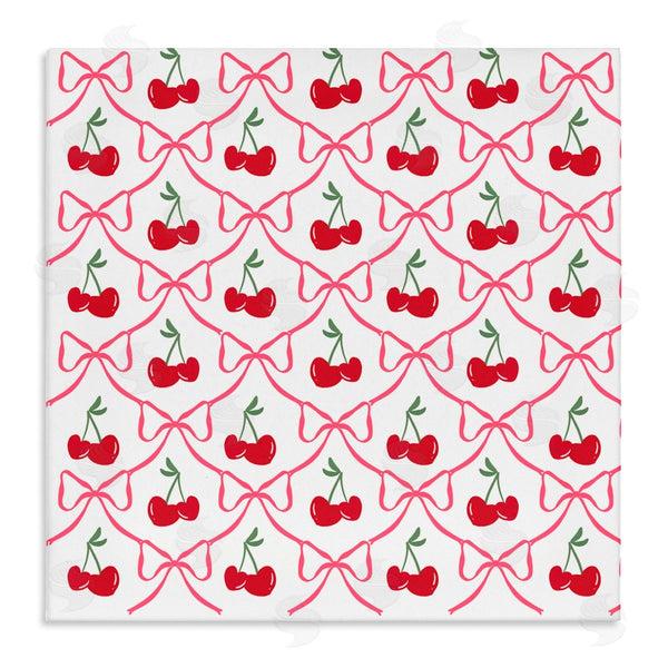 stupell industries Lucille Price | Cute Cherries & Bows Pattern