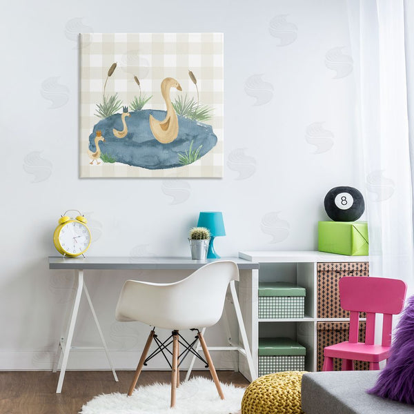 Stupell Industries Lucille Price | Duck Family In Pond Wall Art