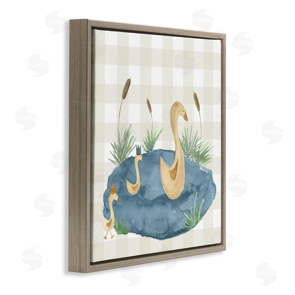 Stupell Industries Lucille Price | Duck Family In Pond Wall Art