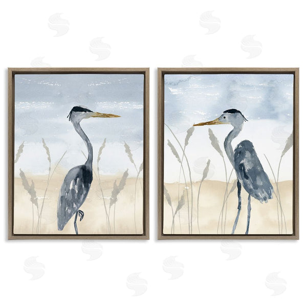 Stupell Industries Lucille Price | Egret Sea Birds Grazing Beach Seagrass Wall Art