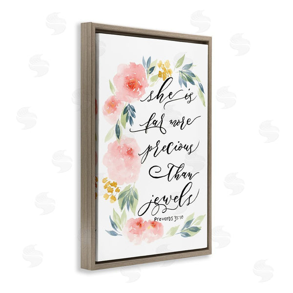 Stupell Industries Lucille Price | Far More Precious Than Jewels Wall Art