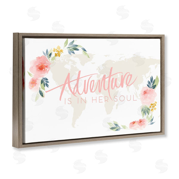 Stupell Industries Lucille Price | Floral Girl's Adventure Wall Art
