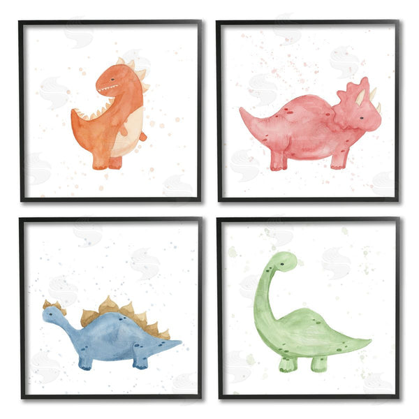 Stupell Industries Lucille Price | Fun Nursery Dinosaurs Animals Wall Art