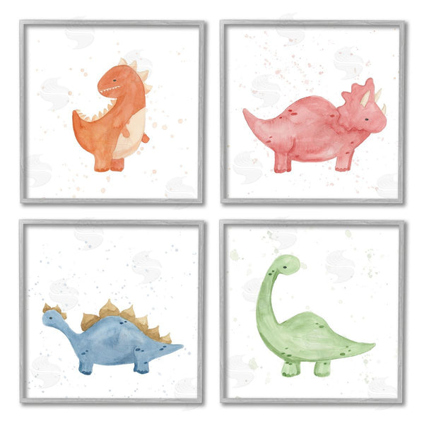 Stupell Industries Lucille Price | Fun Nursery Dinosaurs Animals Wall Art